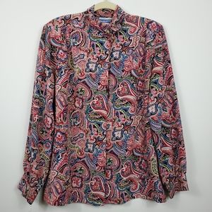 Vintage Pendleton Paisley Abstract Pattern Button
